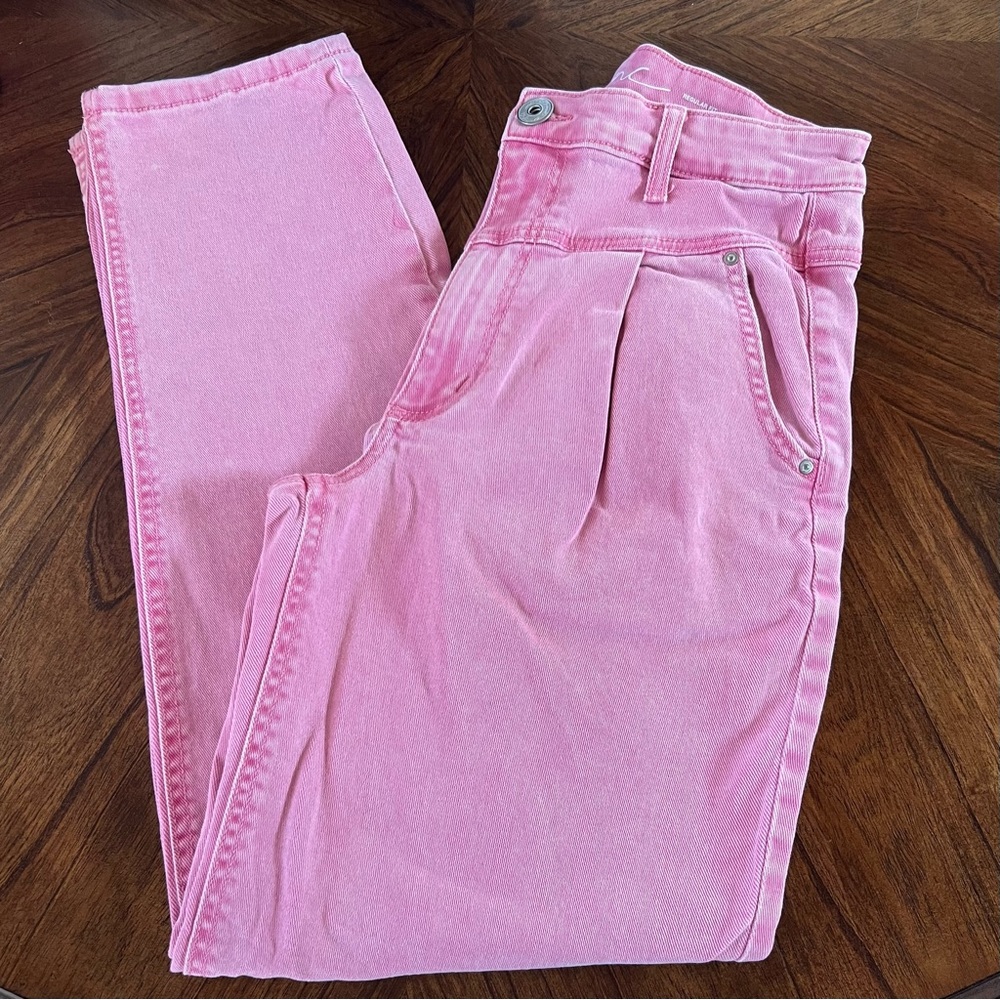 Inc Pink Jeans Size 0 High Waist Front Yoke Design 4-Pockets Excellent Condition